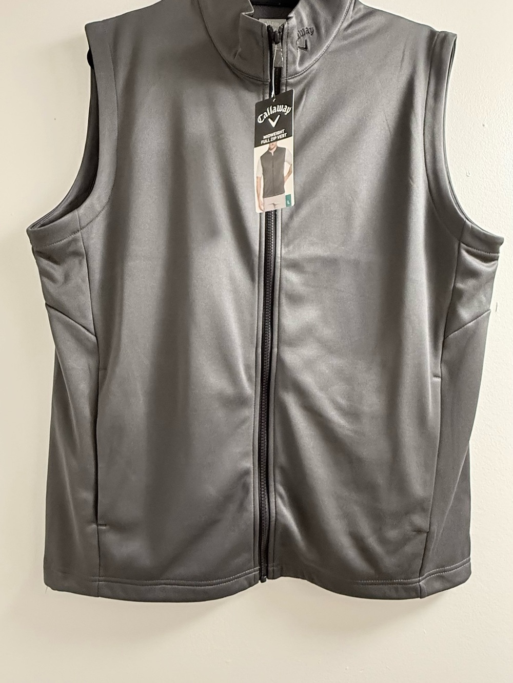 Callaway Men's Charcoal Full-Zip Golf Vest